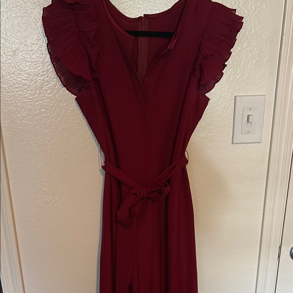 Elegant Burgundy Jumpsuit